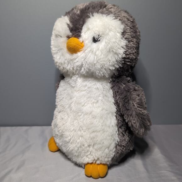 Aurora Destination Nation Penguin Baby Plush Stuffed Animal Grey White Soft - Picture 2 of 12